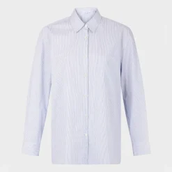 Gerard Darel - Chemise en popeline à rayures - Bleu Ocean