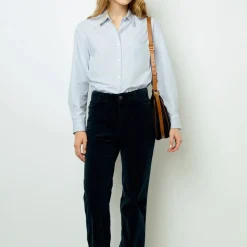 Gerard Darel - Chemise en popeline à rayures - Bleu Ocean