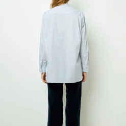 Gerard Darel - Chemise en popeline à rayures - Bleu Ocean