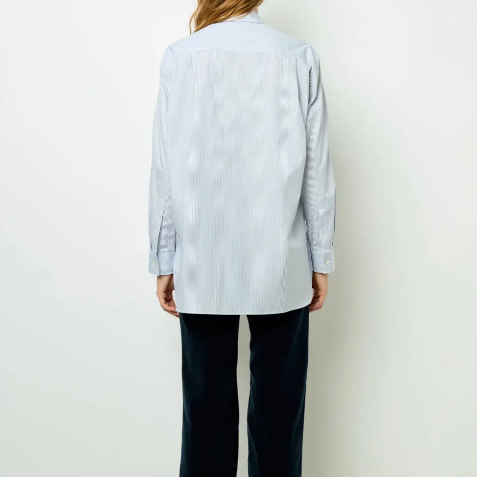 Gerard Darel - Chemise en popeline à rayures - Bleu Ocean