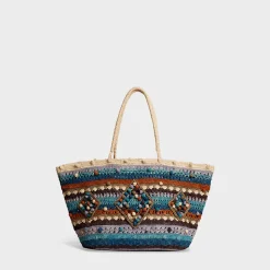 Gerard Darel - Panier en raphia - Bleu
