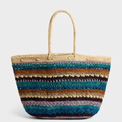 Gerard Darel - Panier en raphia - Bleu