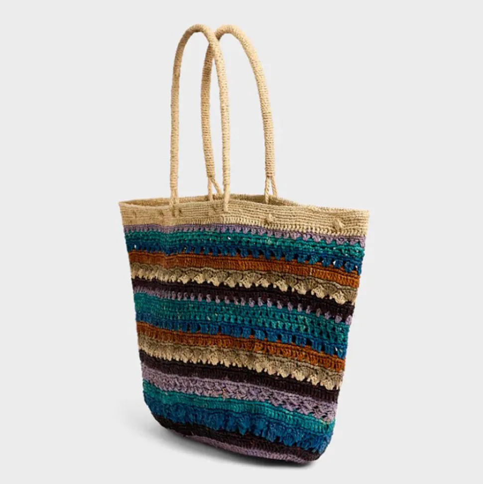 Gerard Darel - Panier en raphia - Bleu