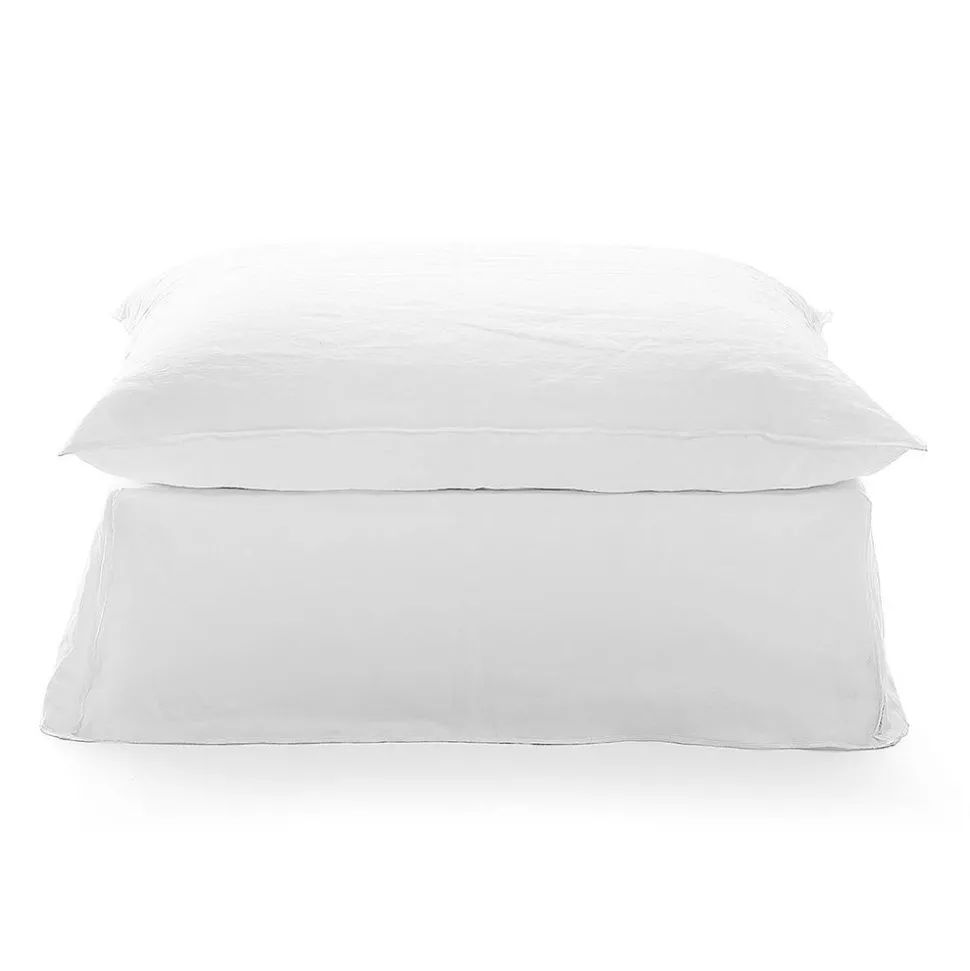 Gervasoni - Housse de pouf Ghost n°06P - Lin Blanc