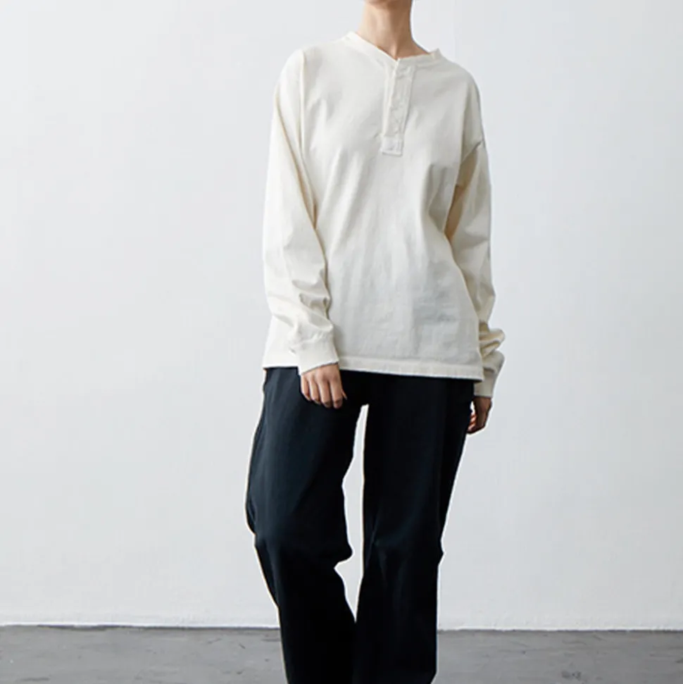 Good On - T-Shirt Heavy Henley - Blanc