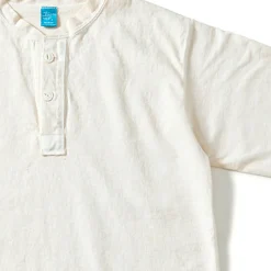 Good On - T-Shirt Heavy Henley - Blanc