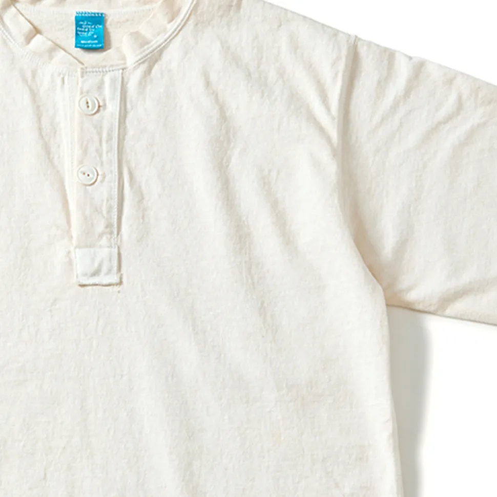 Good On - T-Shirt Heavy Henley - Blanc