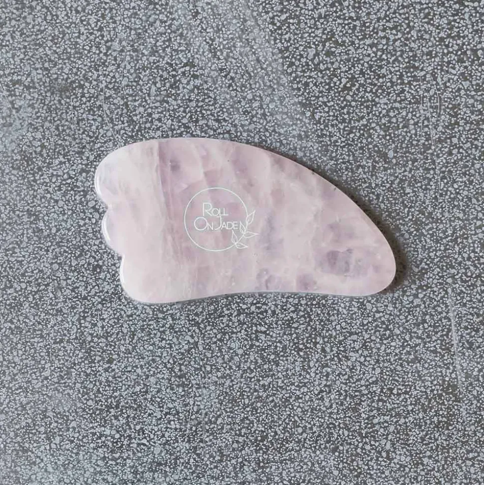 Gua Sha Quartz - Rose - Roll on Jade