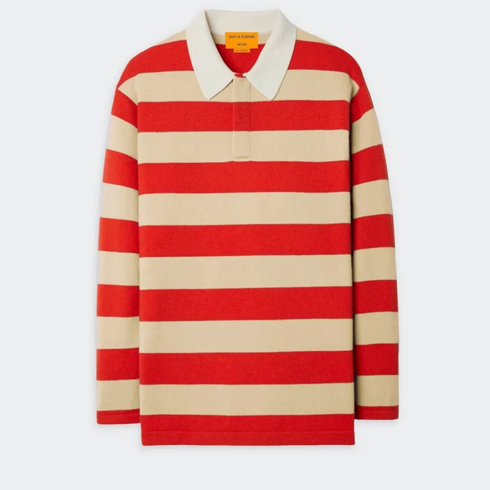 Guest In Residence - Pull Stripe Rugby - Dune & Rouge