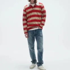 Guest In Residence - Pull Stripe Rugby - Dune & Rouge