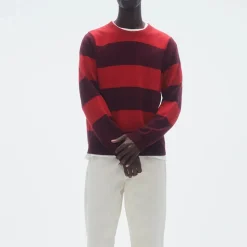 Guest In Residence - Pull Stripe Crew - Rouge & Prune