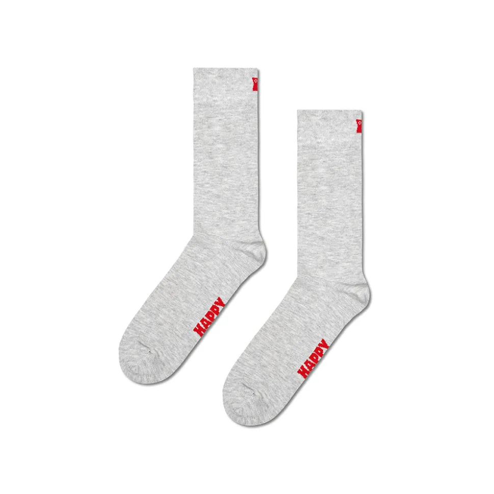 Happy Socks - Chaussettes Hautes Solid - Gris