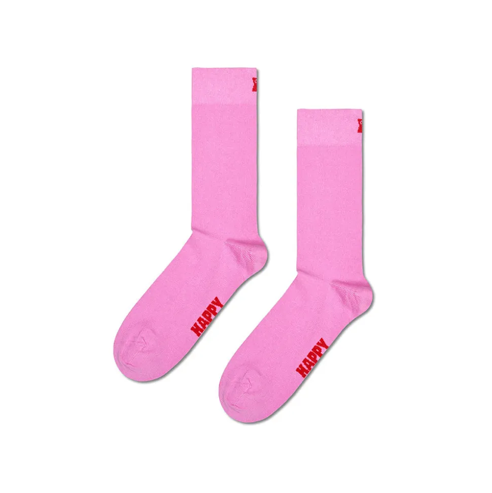 Happy Socks - Chaussettes Hautes Solid - Rose