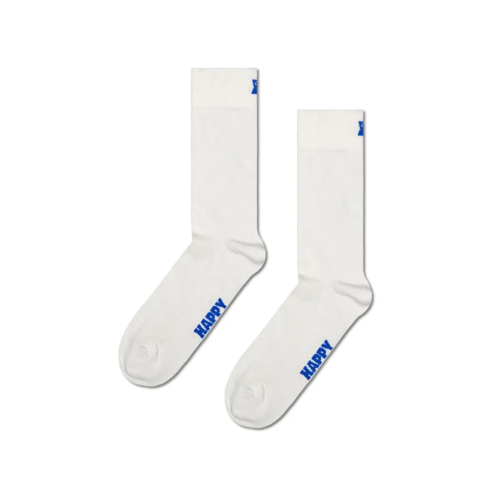 Happy Socks - Chaussettes Hautes Solid - Blanc