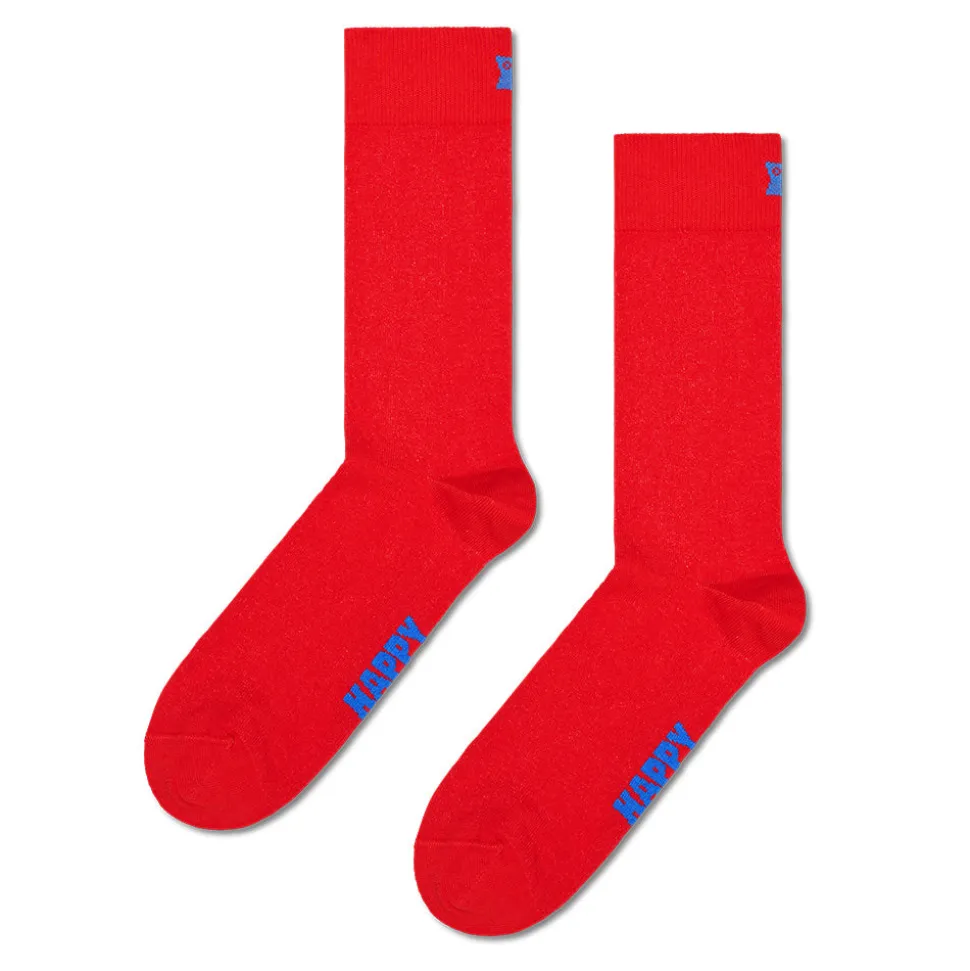 Happy Socks - Chaussettes Hautes Solid - Rouge