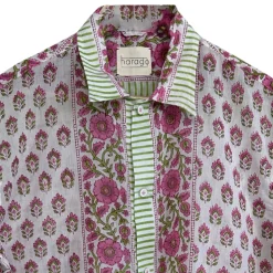 Harago - Chemise brodé Block - Blanc