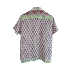 Harago - Chemise brodé Block - Blanc