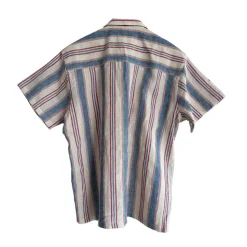 Harago - Chemise Ticking Rayures - Blanc