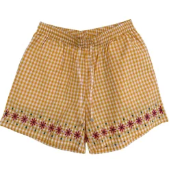 Harago - Short brodé - Jaune