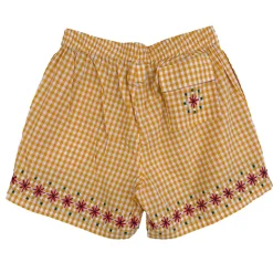 Harago - Short brodé - Jaune