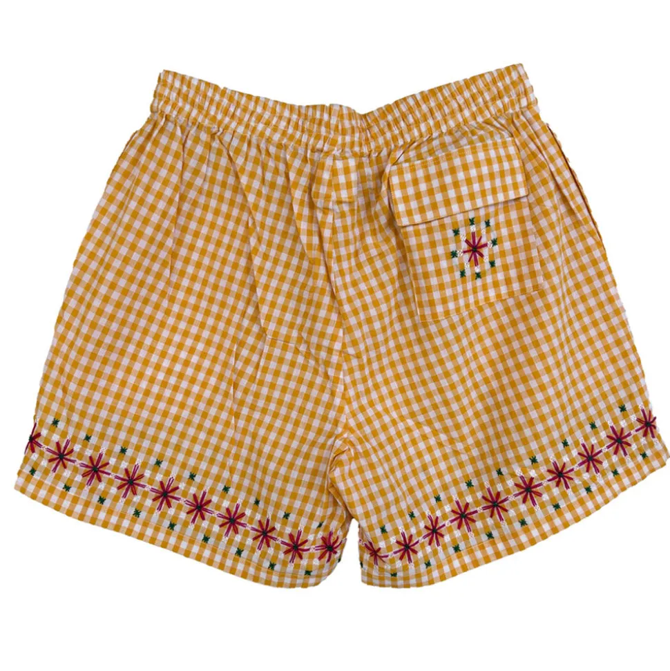 Harago - Short brodé - Jaune