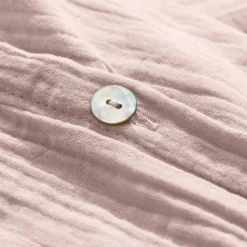 Housse de couette en gaze de coton - Rose de Bagatelle