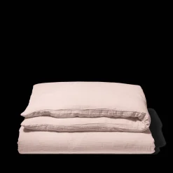 Housse de couette en gaze de coton - Rose de Bagatelle