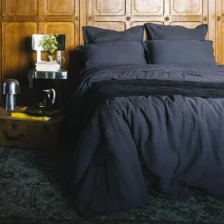 Housse de couette en gaze de coton - Gris Fusain