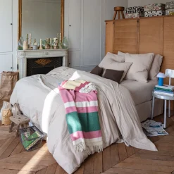Housse de couette en gaze de coton - Beige Quai de Seine