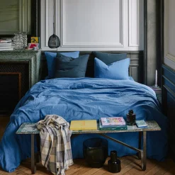 Housse de couette en gaze de coton - Bleu Pompidou