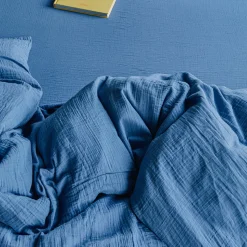Housse de couette en gaze de coton - Bleu Pompidou