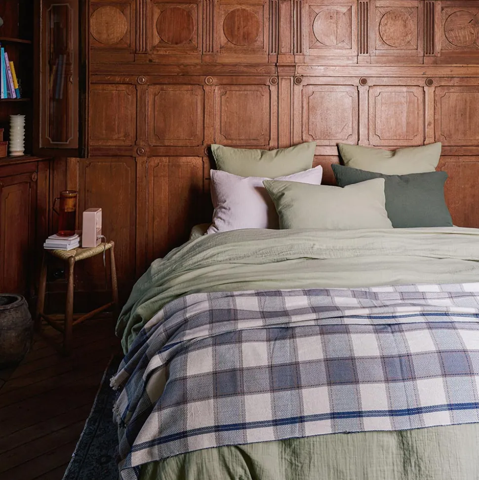 Housse de couette en gaze de coton - Vert 77 Rue de Varenne