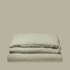 Housse de couette en gaze de coton - Vert 77 Rue de Varenne