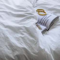 Housse de couette en percale de coton - Blanc Craie