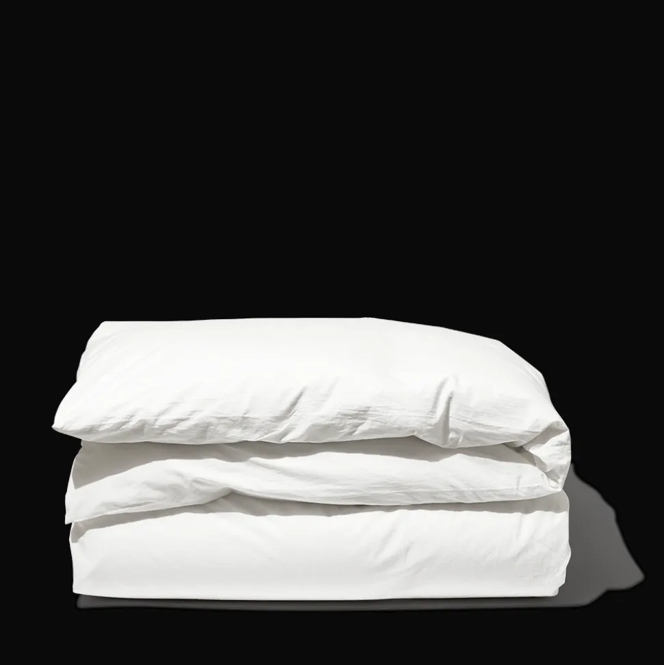 Housse de couette en percale de coton - Blanc Craie