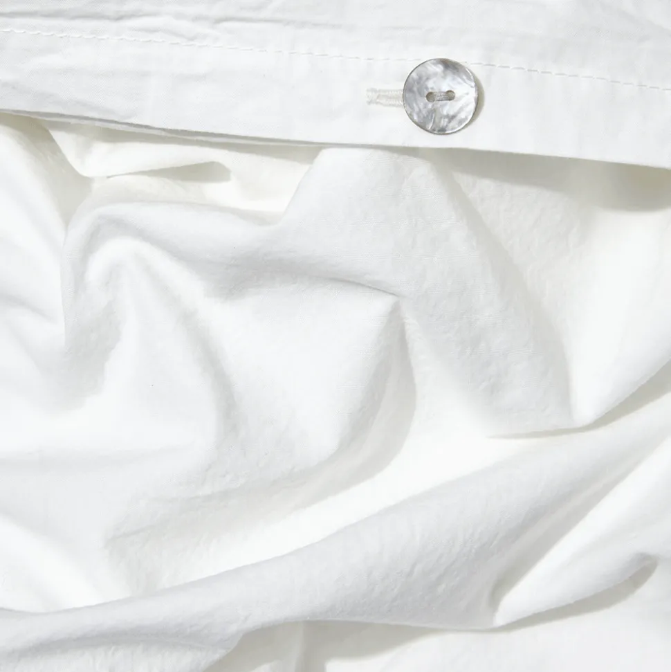 Housse de couette en percale de coton - Blanc Craie