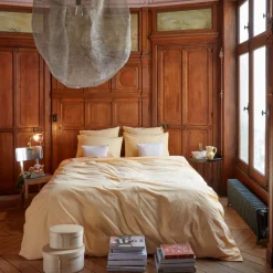 Housse de couette en percale de coton - Jaune Orge