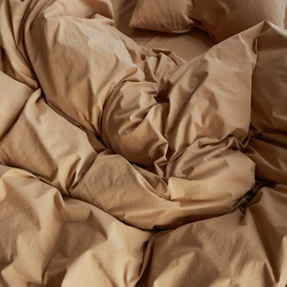 Housse de couette en percale de coton - Brun Sarrasin