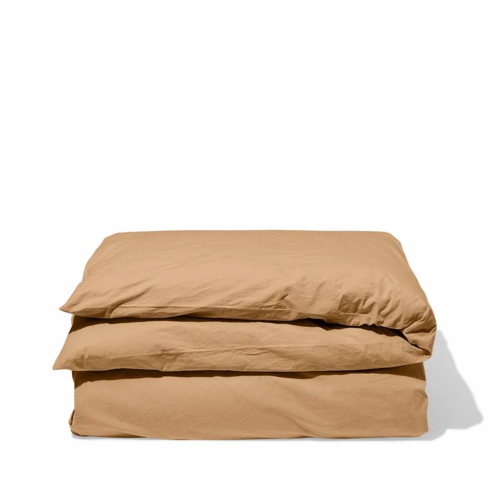Housse de couette en percale de coton - Brun Sarrasin