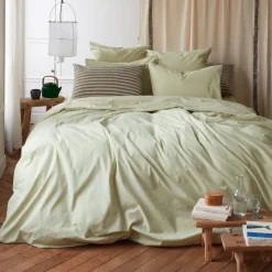 Housse de couette en percale de coton - Vert Sauge