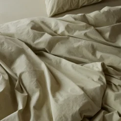 Housse de couette en percale de coton - Vert Sauge