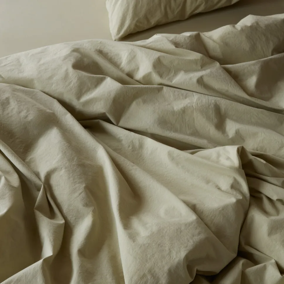 Housse de couette en percale de coton - Vert Sauge