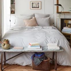 Housse de couette en percale de coton - Gris Pavot