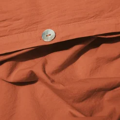Housse de couette en percale de coton - Rouge Ocre