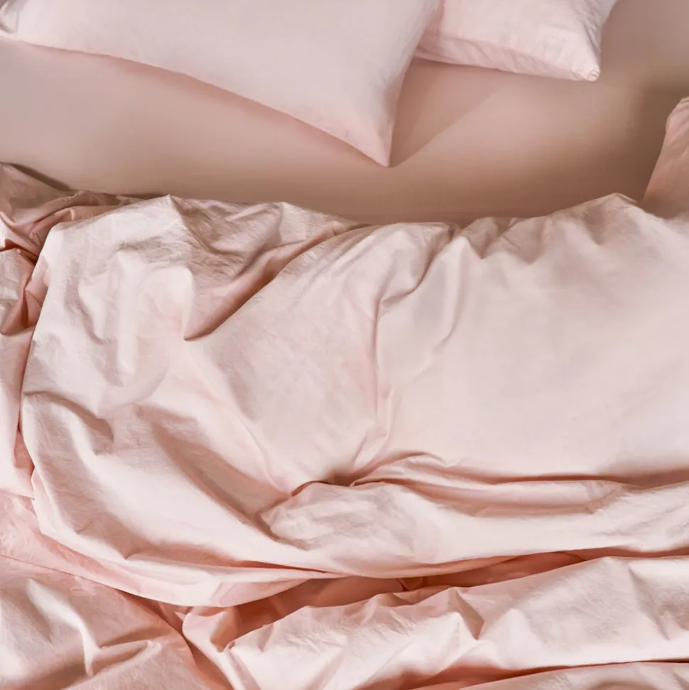 Housse de couette en percale de coton - Rose des Sables