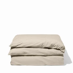 Housse de couette en percale de coton - Beige Dune