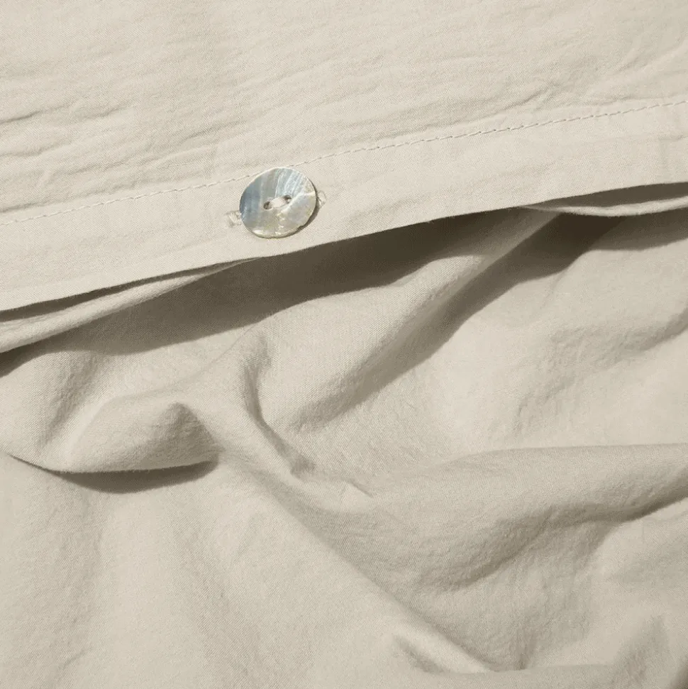 Housse de couette en percale de coton - Beige Dune