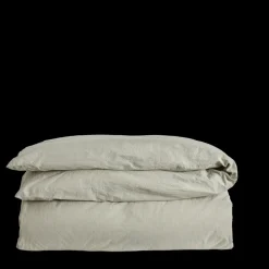 Housse de couette en percale de coton - Rayures Vert Camouflage