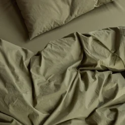 Housse de couette en percale de coton - Vert Camouflage