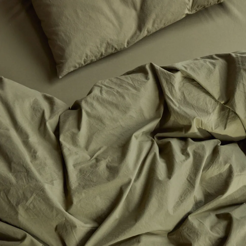 Housse de couette en percale de coton - Vert Camouflage